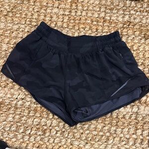 lululemon athletica Black Camo Athletic Shorts